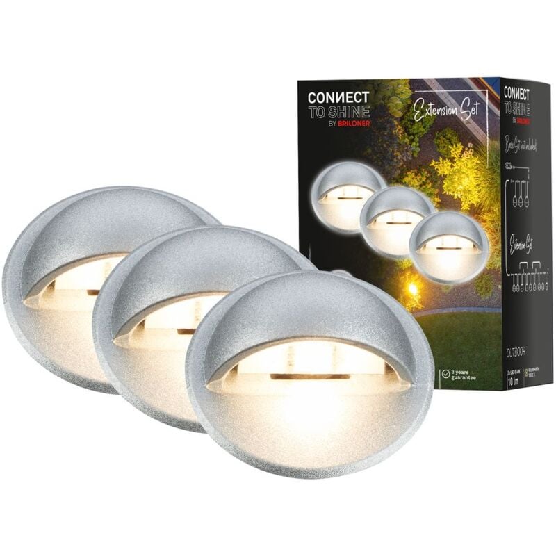 foto del prodotto connect to shine set di espansione in teak con set di 3 faretti da incasso a led, ip65