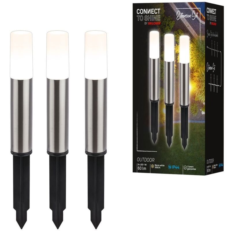 foto del prodotto connect to shine set di espansione junca con set di 3 lampade da percorso led, ip44