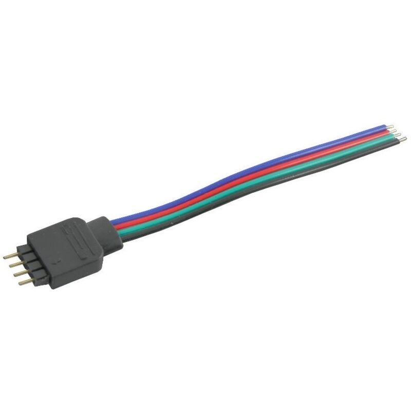 foto del prodotto connessione cavo tira rgb 10 mm 4pin 4 fili connettore led strip jandei