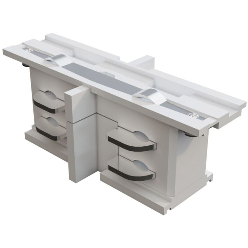 foto del prodotto connettore 2 binari plastica colore bianco