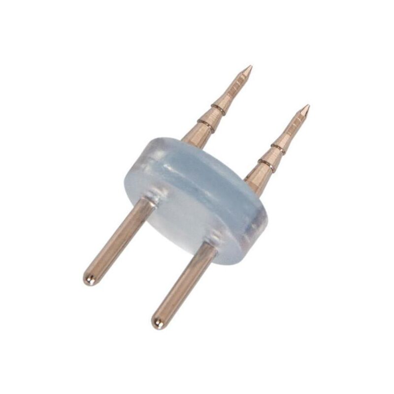 foto del prodotto connettore 2 pin per striscia neon circolare 360 e tubo flessibile led 220v ac ip65 taglio 100cm bianco