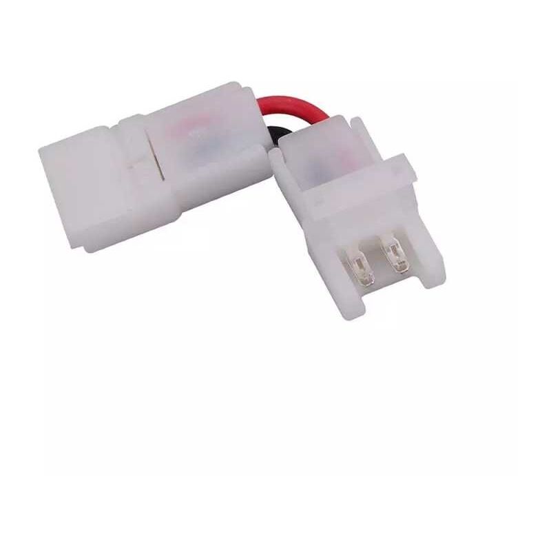 foto del prodotto connettore a forma di l per strip led 8mm innesto rapido tramite clip 2 pin - v-tac
