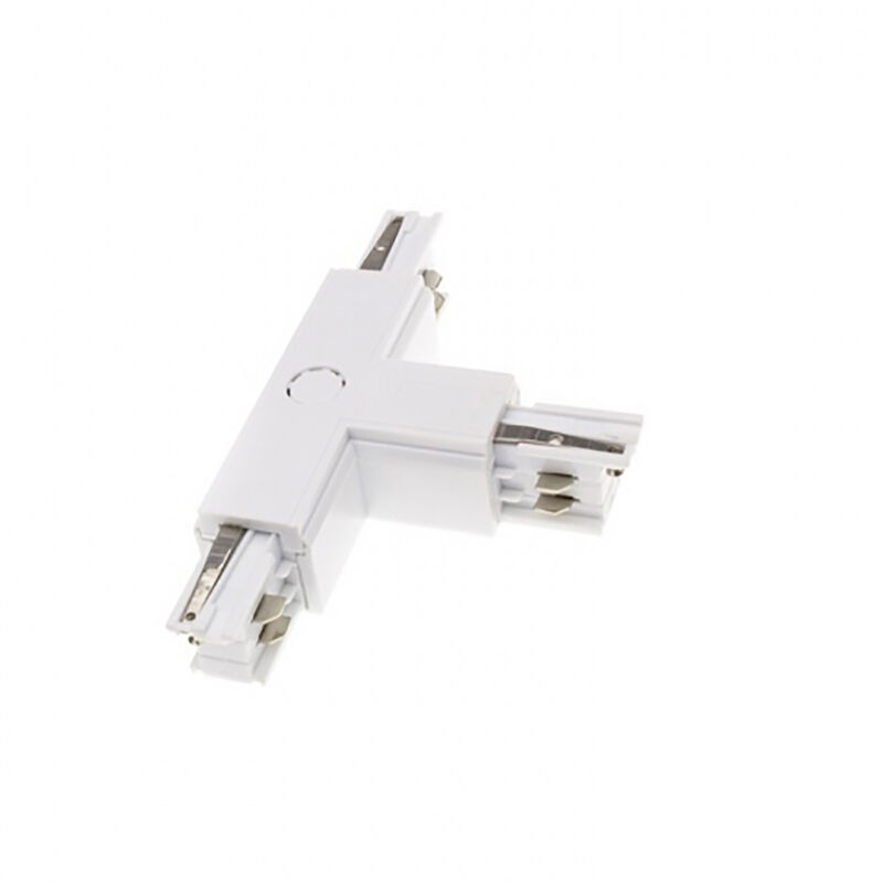 foto del prodotto connettore a t binario trifase led bianco a18 tri wh t