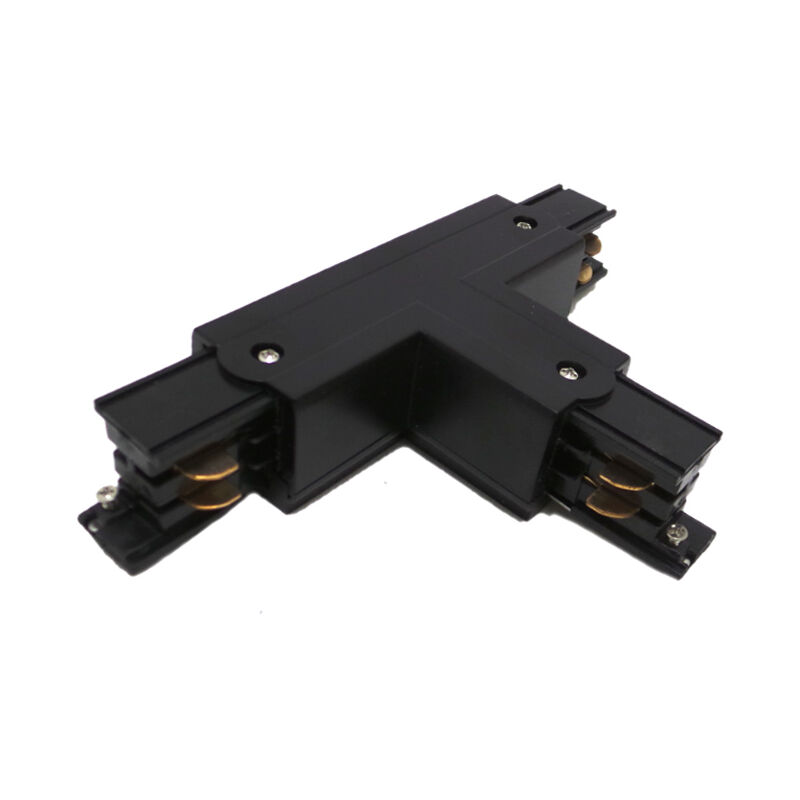 foto del prodotto connettore a t binario trifase led nero a21 tri nero t