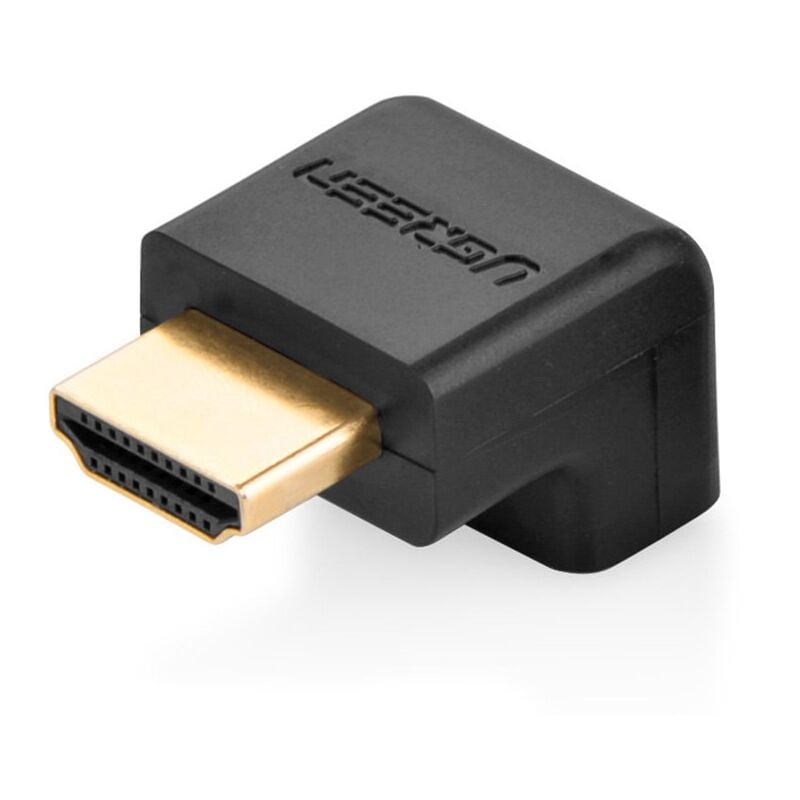 foto del prodotto connettore ad angolo per cavo hdmi, nero