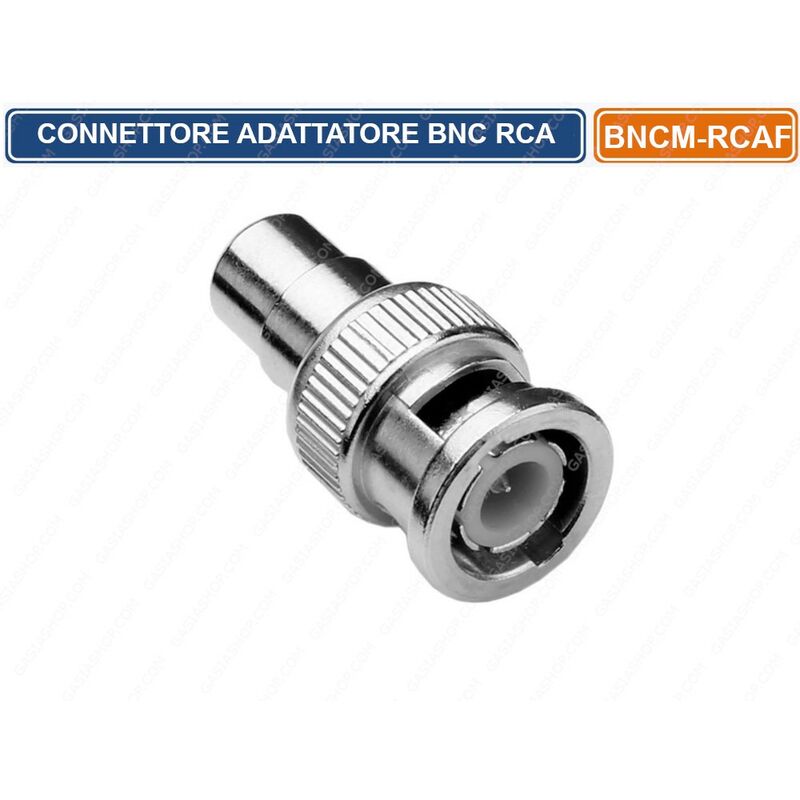 foto del prodotto connettore adattatore bnc spina maschio rca femmina cctv dvr