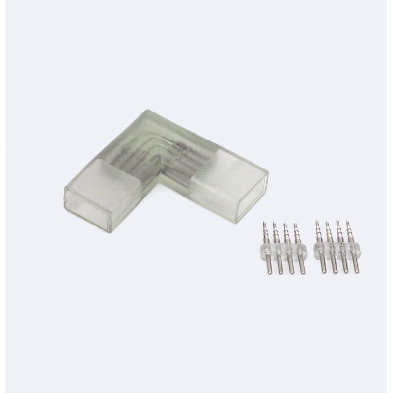 foto del prodotto connettore angolare per striscia led rgb 220v ac smd ip65 rgb