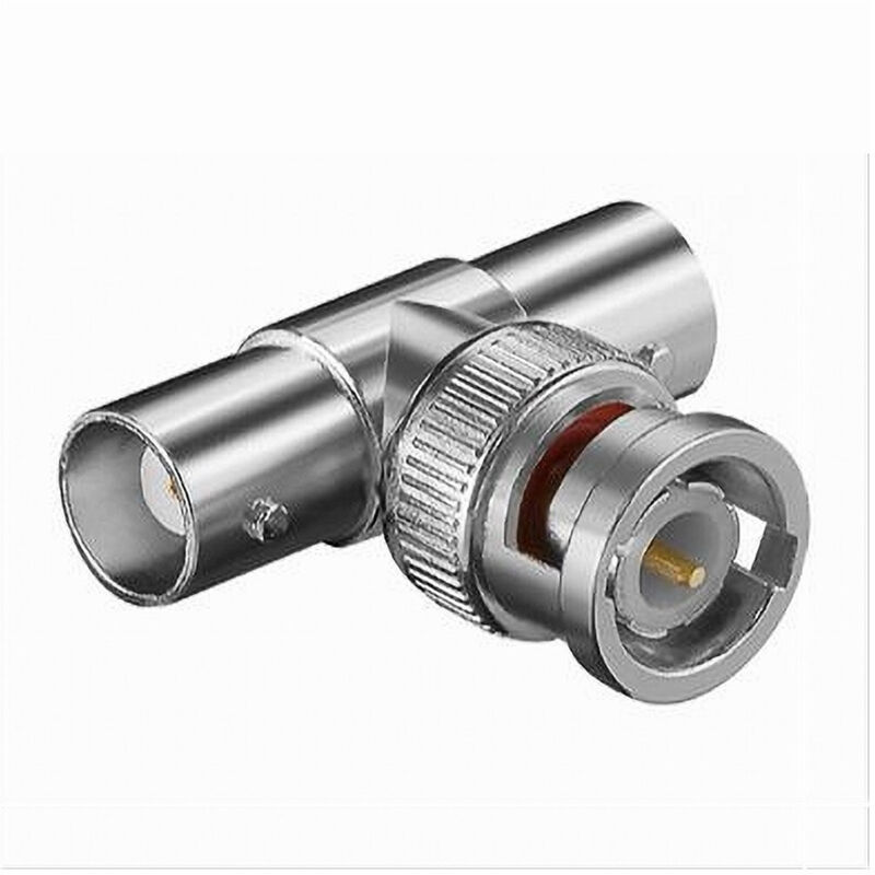 foto del prodotto connettore bnc a t maschio a doppia femmina adattatore videosorveglianza c-bnc09 - - maxtech