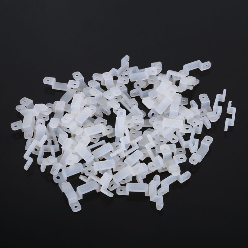 foto del prodotto connettore clip per strisce led clip di montaggio in silicone da 8 10 12 mm per il fissaggio di strisce led rgb 3528 5050 1210 fissaggio impermeabile