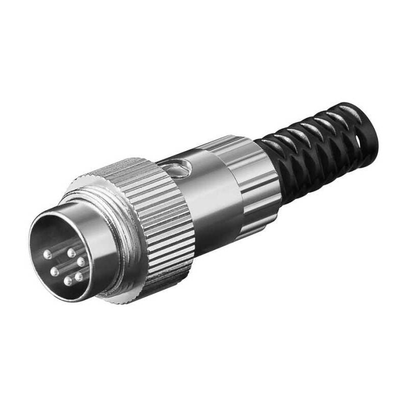 foto del prodotto connettore din maschio 6 poli metallico