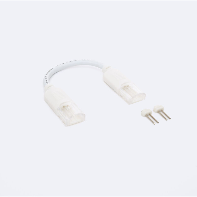 foto del prodotto connettore doppio con cavo striscia led senza radrizzatore 220v ac smd ip65 larga 12mm monocolore 12 mm