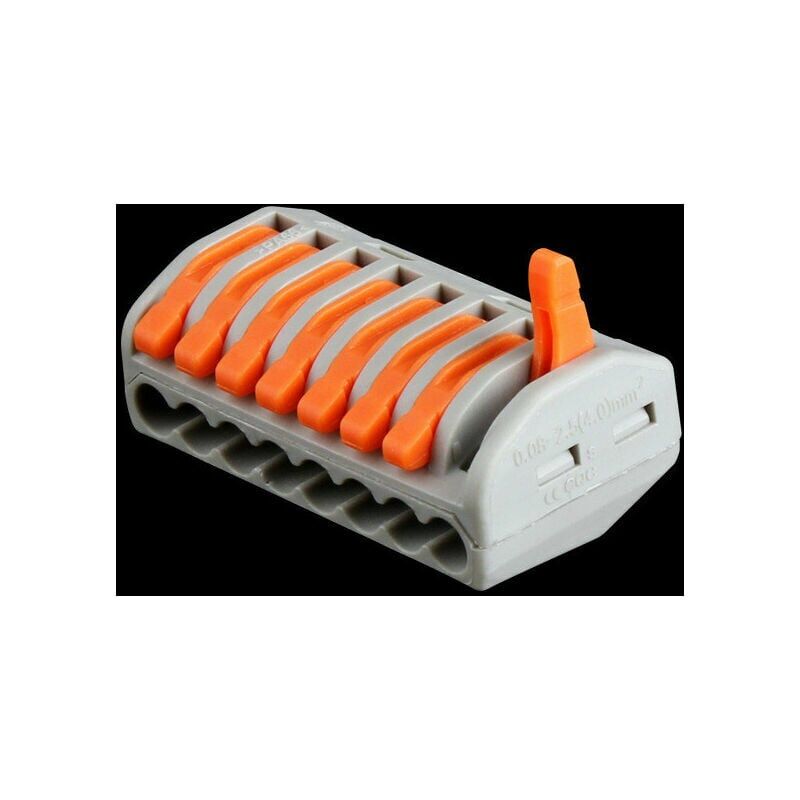 foto del prodotto connettore elettrico da 10 pezzi, terminali elettrici 222 418, terminali di collegamento con 8 leve di controllo