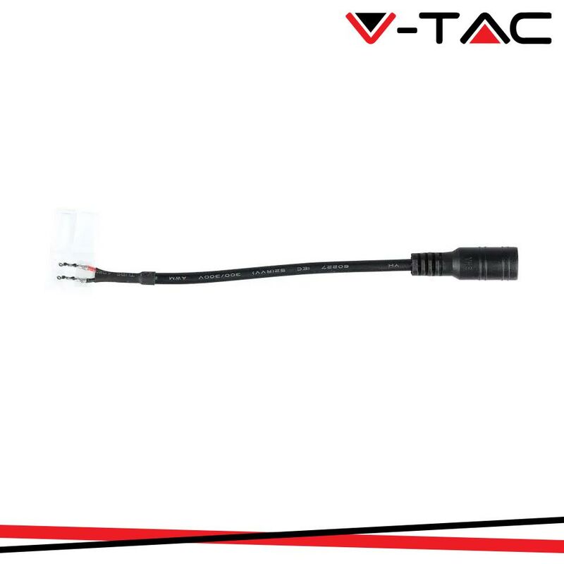 foto del prodotto connettore flessibile v tac per striscia led 5050 dc femmina 3508