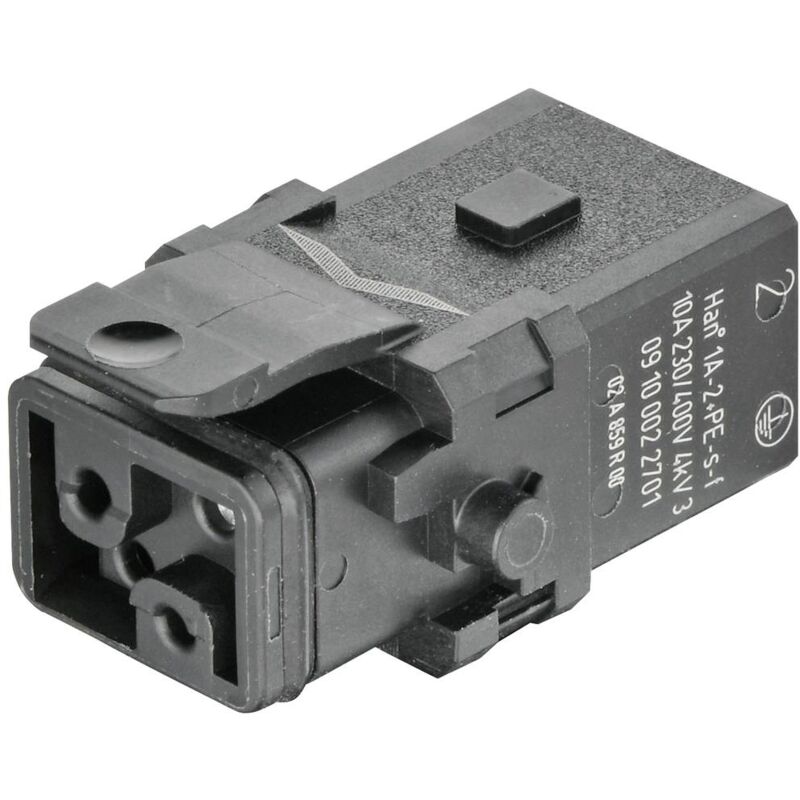 foto del prodotto connettore han 1a-2 pe-s-f latch 09100022701 harting 1 pz.
