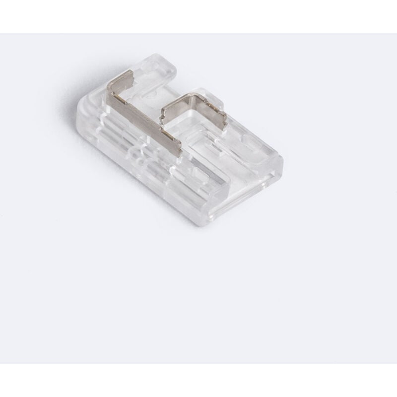 foto del prodotto connettore hippo ad angolo per strisce led 12 24v dc smd e cob ip20 larga 8mm 8 mm