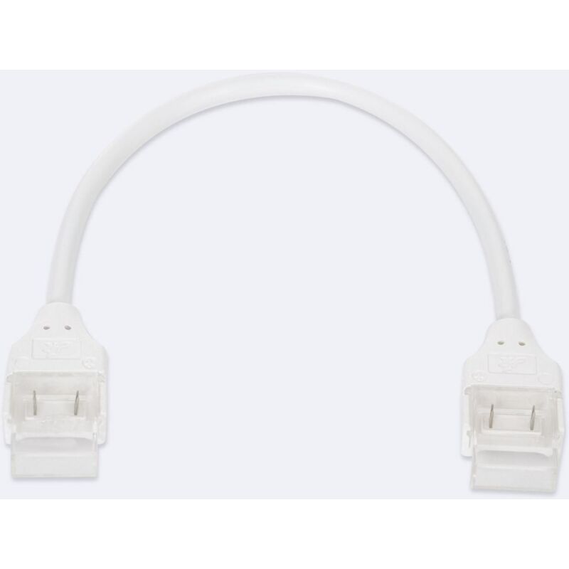foto del prodotto connettore hippo doppio con cavo per striscia led senza raddrizzatore 220v ac smd silicone flex larga 12mm 12 mm