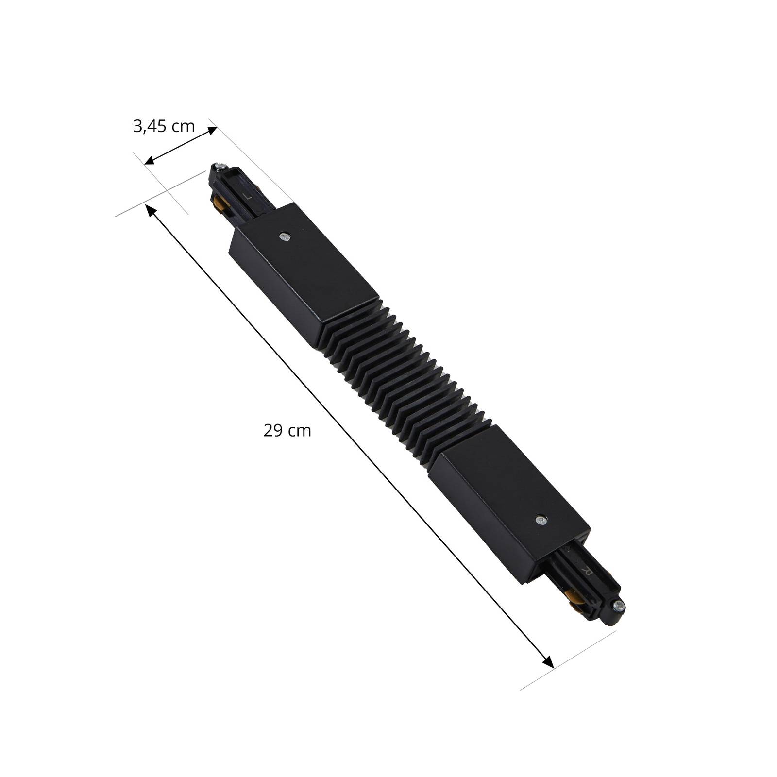 foto del prodotto connettore lindby flex linaro, nero, sistema binario monofase