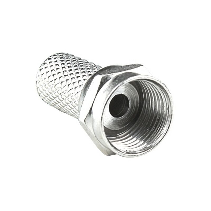 foto del prodotto connettore maschio tipo f twist on rg6 u coassiale confezione 5pz aigostar