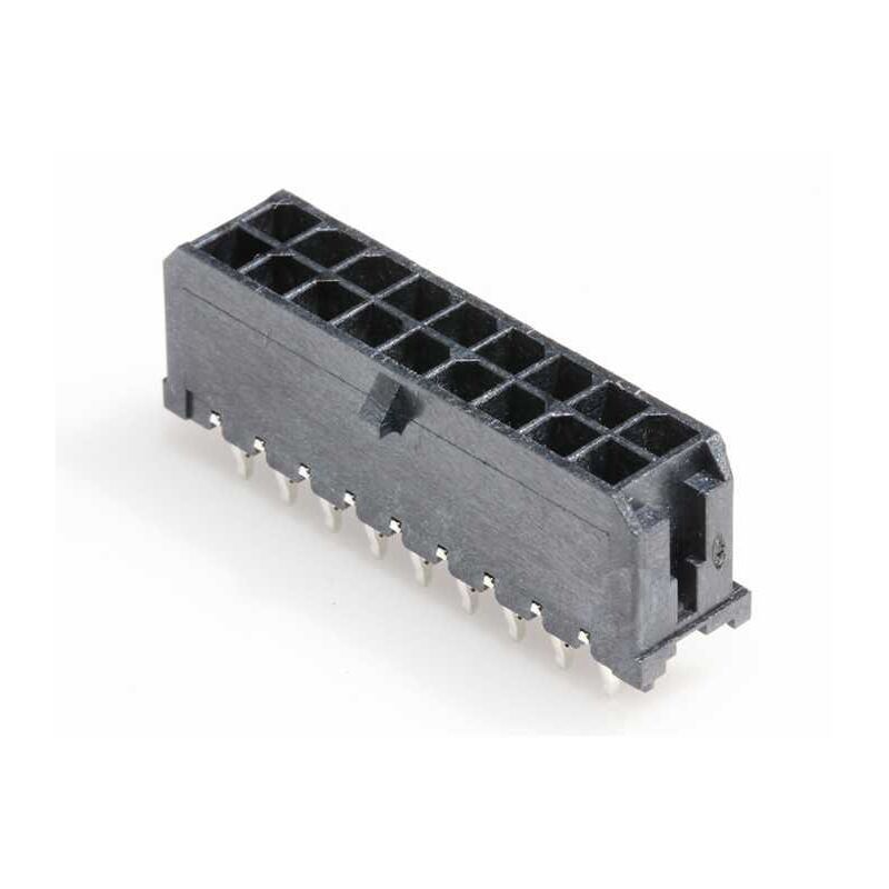 foto del prodotto connettore micro fit femmina 9x2 vie da circuito stampato