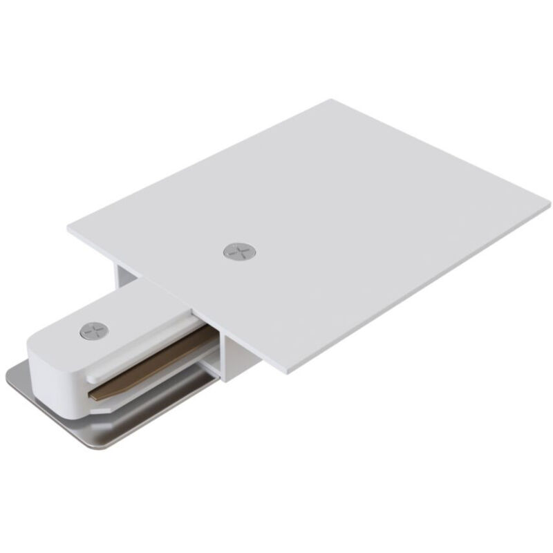 foto del prodotto connettore per binario in alluminio bianco