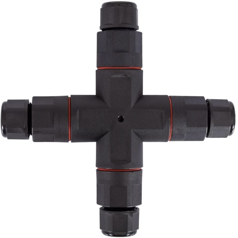 foto del prodotto connettore per cavi tenuta stagna 3 contatti tipo x con connettore rapido 0.5mm 2.5mm ip68 nero