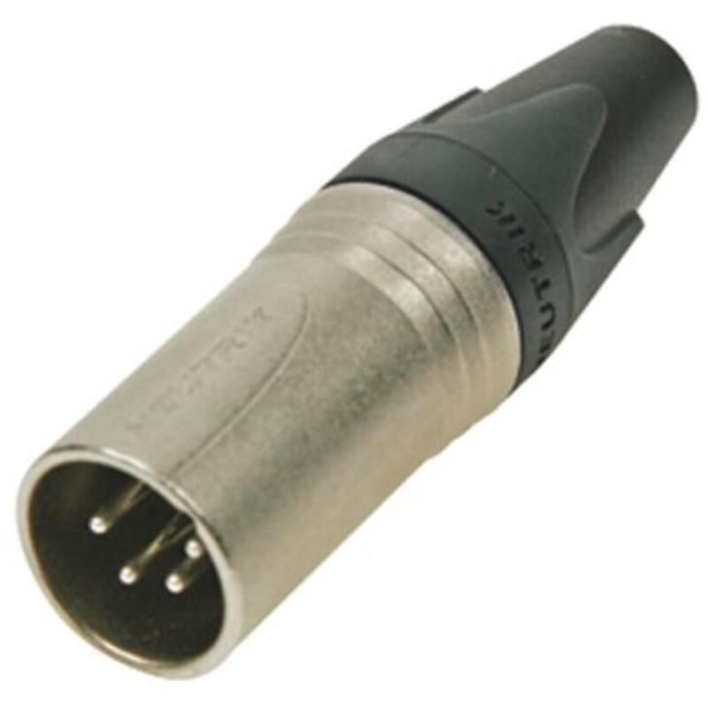 foto del prodotto connettore per cavo xlr, 4 pin maschio, placcato argento, nichelato