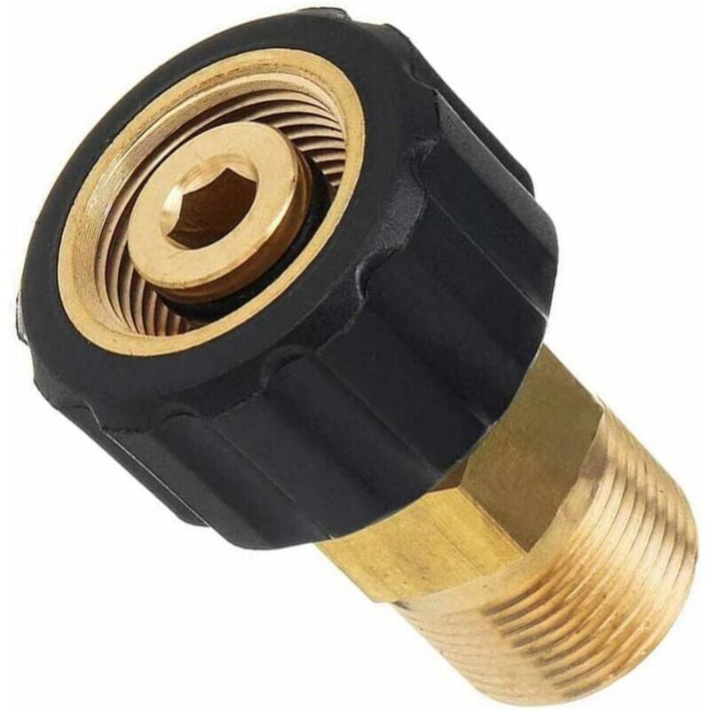 foto del prodotto connettore per idropulitrice, filettatura femmina m22 x 15 mm a filettatura maschio m22 x 14 mm, adattatore per idropulitrice a sgancio rapido, parti