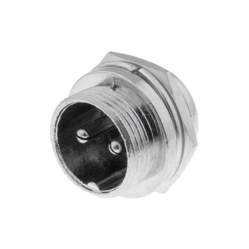 foto del prodotto connettore per microfono maschio 2 vie metallico da pannello