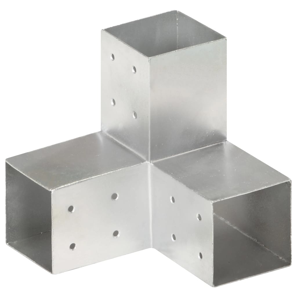 foto del prodotto connettore per pali a forma di y in metallo zincato 81x81 mm cod mxl 63624