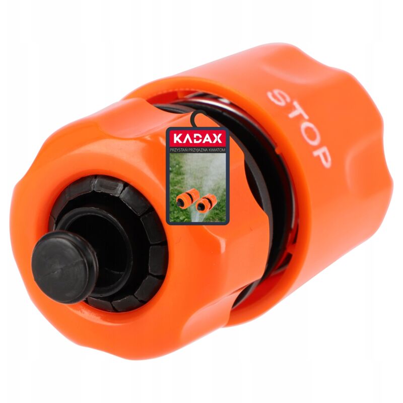 foto del prodotto connettore per tubo flessibile kadax a connessione rapida, funzione di arresto da 1 2 pollice