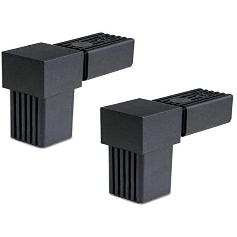 foto del prodotto connettore per tubo quadrato ad angolo retto a 2 vie, connessione a mensola del profilo, 30mm x 2mm