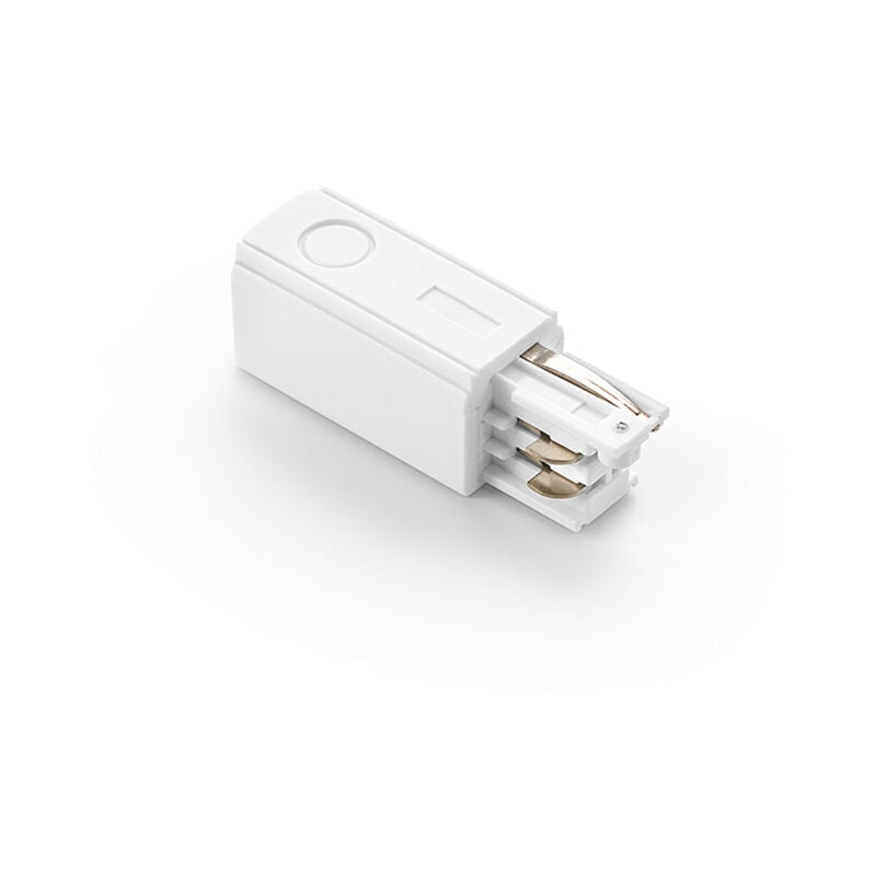 foto del prodotto connettore principale sinistro colore bianco per sistema binario