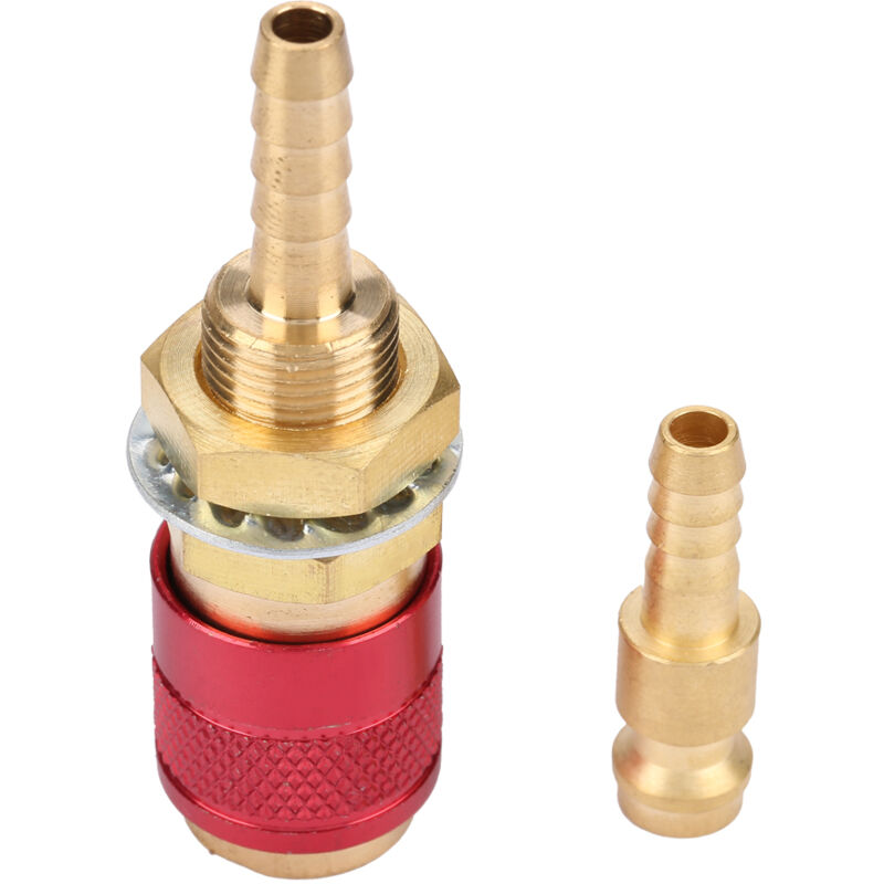 foto del prodotto connettore rapido acqua gas m6 per raccordo torcia saldatrice mig tig per saldatura rossa eosnow