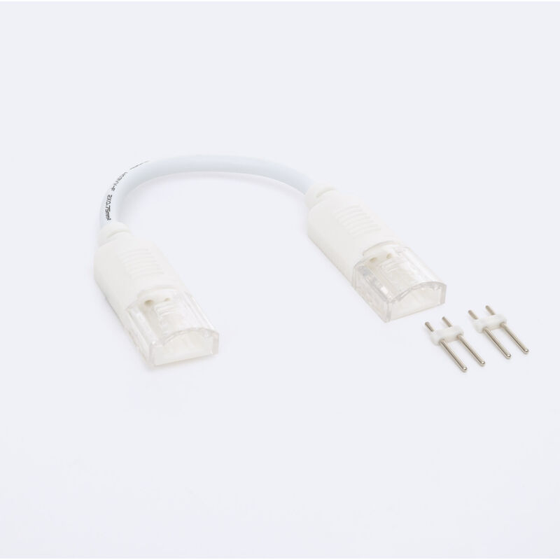 foto del prodotto connettore rapido doppio con cavo per strisce led 220v ac cob ip65 larga 12mm 12 mm