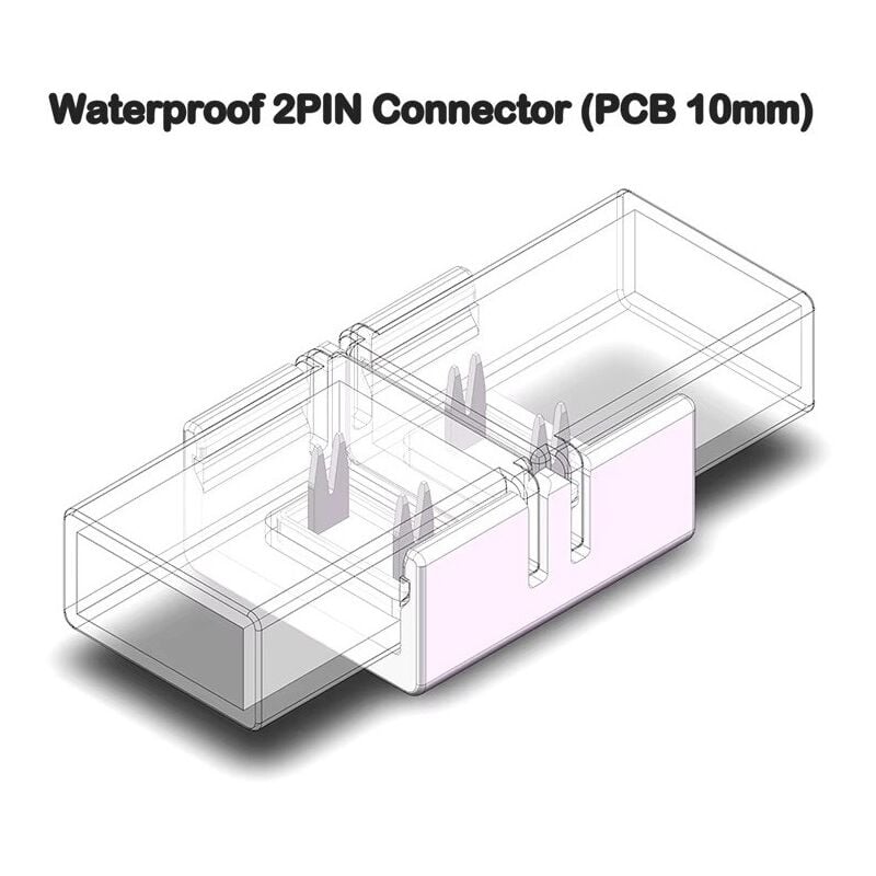 foto del prodotto connettore rapido impermeabile per strisce led cob e smd a 2 pin 10mm