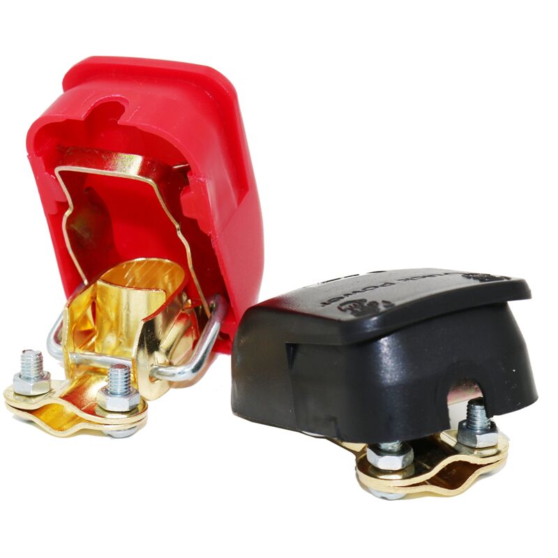 foto del prodotto connettore rapido per batteria marina rosso e nero per auto, camion 2 pezzi 