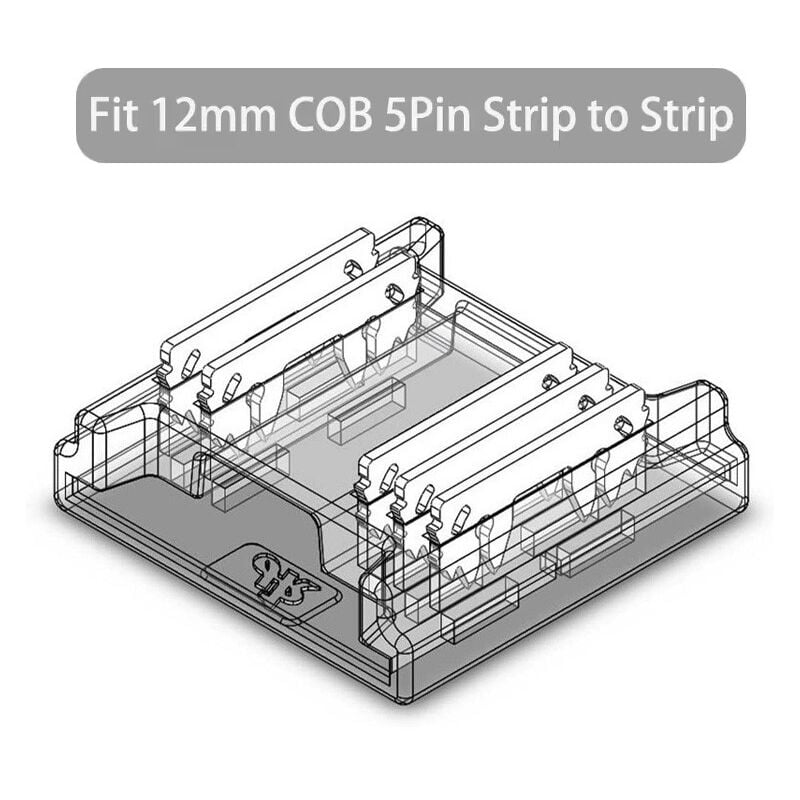 foto del prodotto connettore rapido per strisce led cob e smd a 5 pin rgbw 12mm
