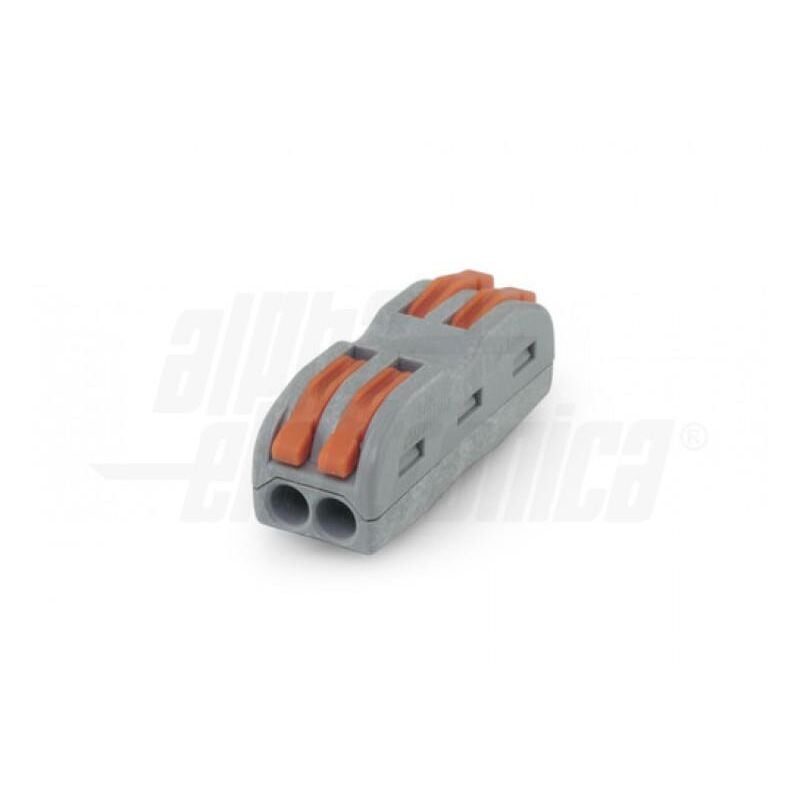 foto del prodotto connettore rapido serrafilo due poli passanti 4 morsetti alpha elettronica 542 22