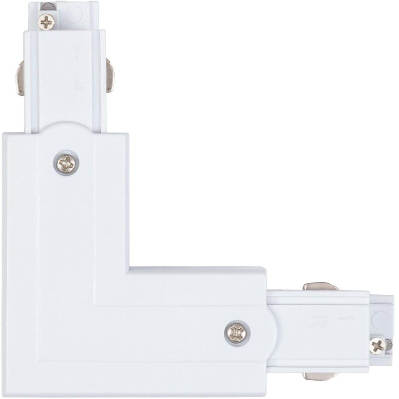 foto del prodotto connettore right side tipo l per binario trifase bianco