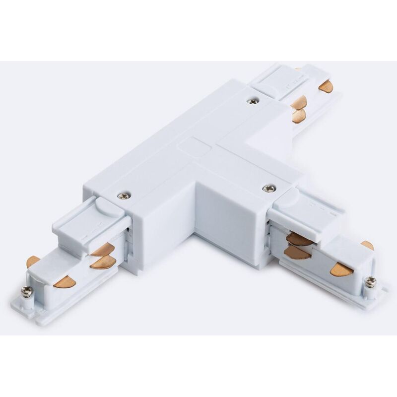 foto del prodotto connettore right side tipo t per binario trifase dali bianco