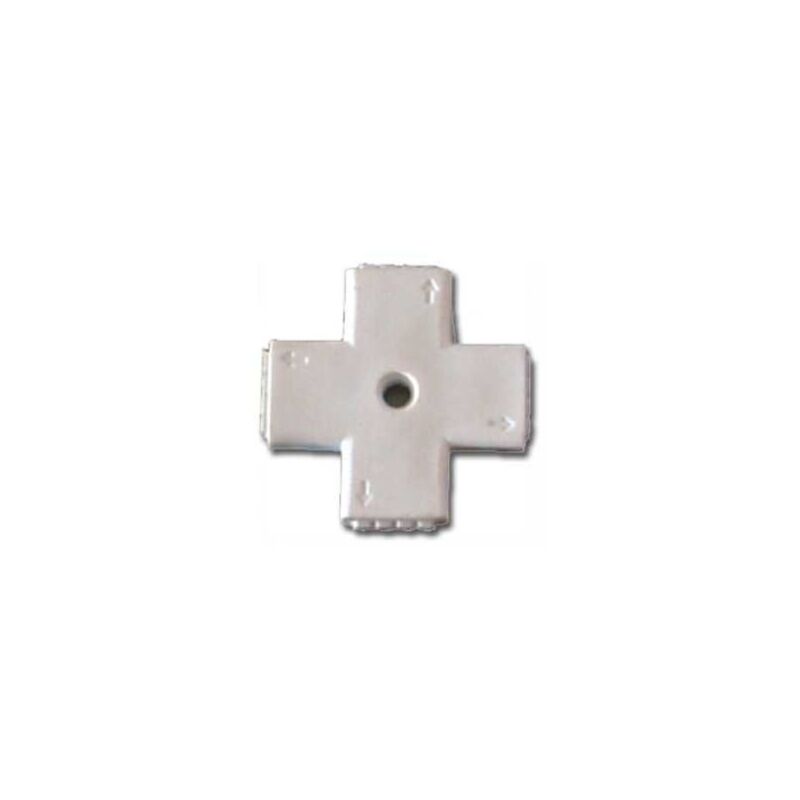 foto del prodotto connettore striscie led 5050 rgb 4 pin a croce