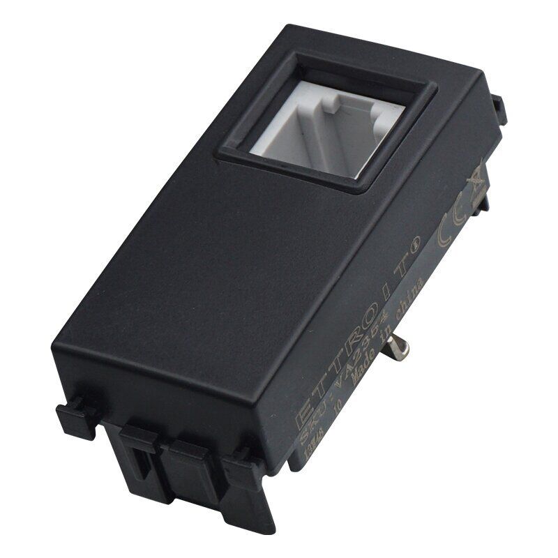 foto del prodotto connettore telefonica presa rj11 colore nero compatibile con vimar arkè - ettroit