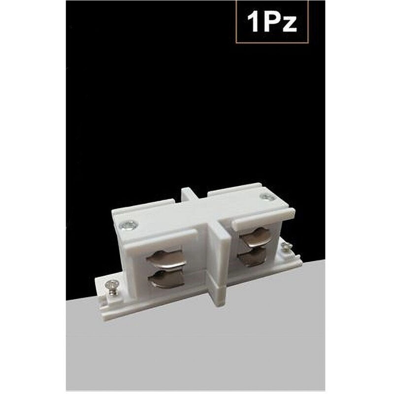 foto del prodotto connettore tipo i dritto giunto per binario trifase colore bianco nero gf068-d - bianco - trade shop traesio
