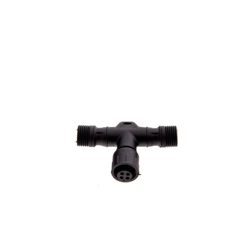 foto del prodotto connettore tipo t a tenuta stagna rgb a 4 pin per lampeggianti a led
