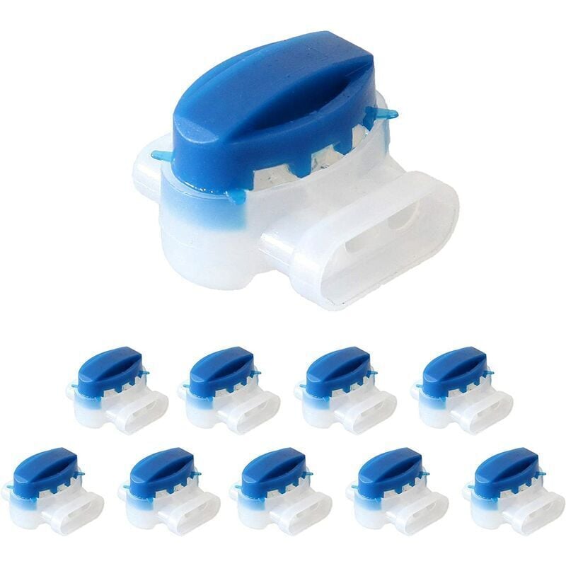 foto del prodotto connettori cavi 10 connettori per cavi perimetrali, kit di riparazione cavi per rasaerba robotizzato, tendifilo, estremit dei cavi di collegamento