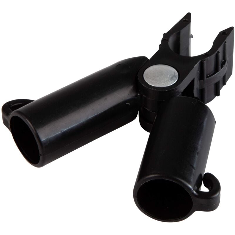 foto del prodotto connettori per barre, cerniera per traliccio, supporto per asta per piante, clip di collegamento per asta, diametro 16 mm, 4 pezzi, nero windhager
