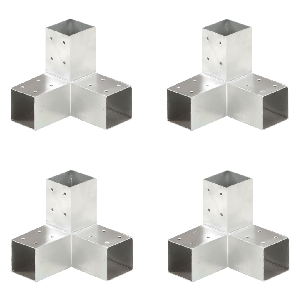 foto del prodotto connettori per pali a forma di y 4 pz metallo zincato 71x71 mm cod mxl 57796