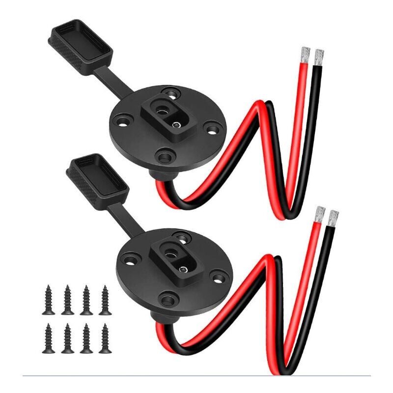 foto del prodotto connettori solari sae 12awg resistenti alle intemperie cavo sae a sgancio rapido montaggio pannello solare per moto generatore solare... 2 pezzi 