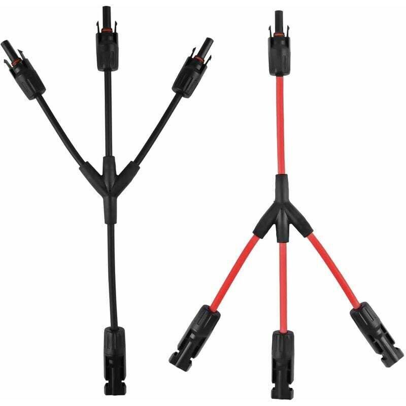 foto del prodotto connettori solari tipo y, 2 pezzi da 1 a 3 poli connettore per pannello solare impermeabile professionale, cavo per pannello solare, per pannelli