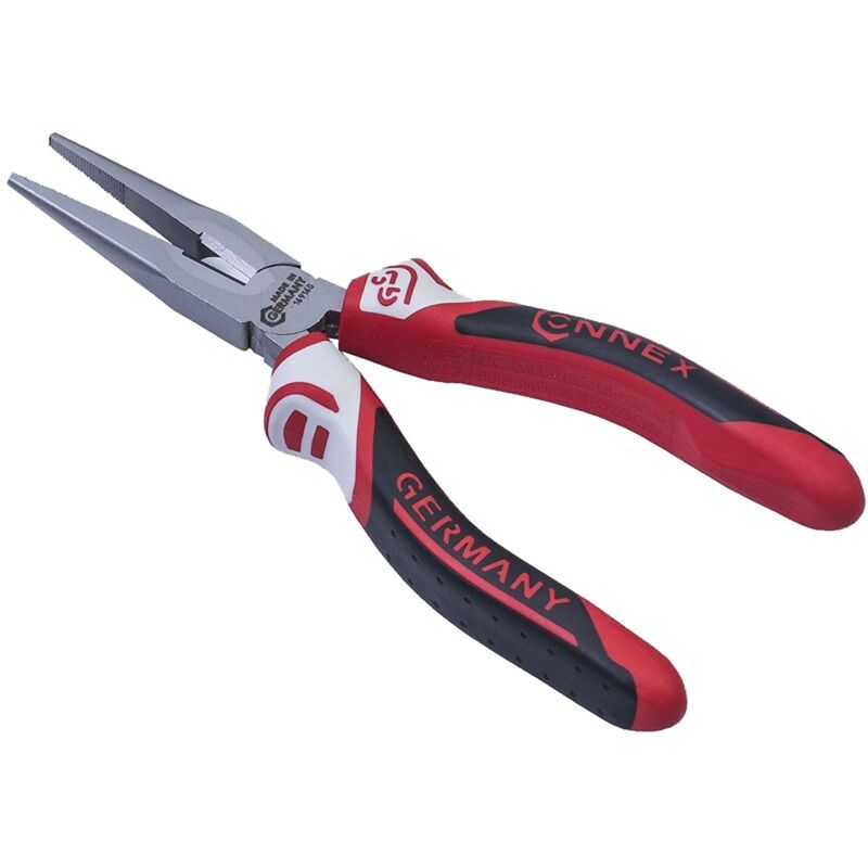 foto del prodotto connex coxt175160 pinza becchi semitondi curvi, 160 mm, in acciaio speciale per utilizzo professionale, impugnatura ergonomica con rivestimento